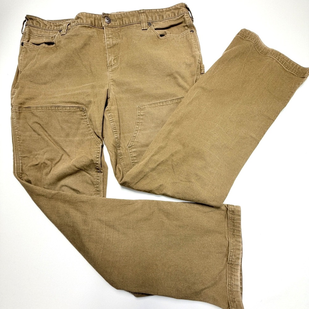 Duluth Trading Co Womens 18x33 Carpenter Pants Brown Utility Workwear